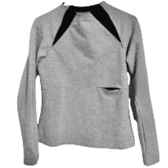 DANSKIN Gray and Black Long Sleeve Pullover Zipper Sweatshirt Womens Small - Picture 7 of 15